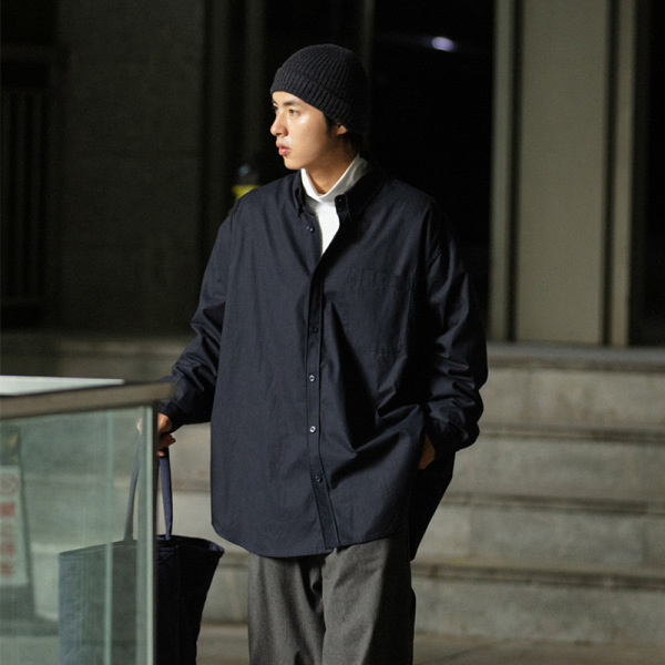 Cotton Shirt Loose Long Sleeve Men's Shirt Jacket SH002
