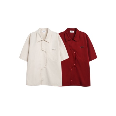 Loose casual short-sleeved shirt men's and women's tops summer coat CS61