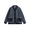 Loose denim clothing neutral style male and female denim jacket lazy style W234