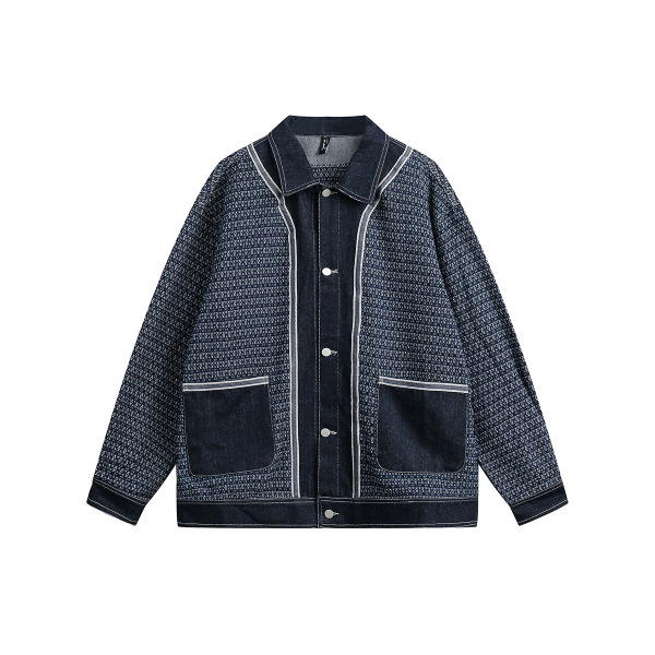Loose denim clothing neutral style male and female denim jacket lazy style W234