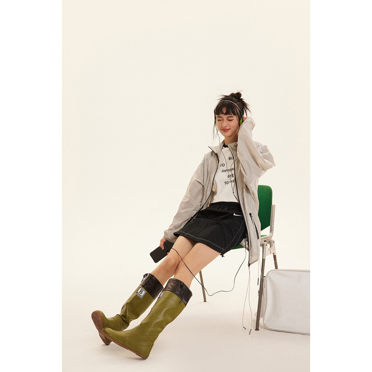 Retro sports jacket men and women standing collar sun protection slim F01