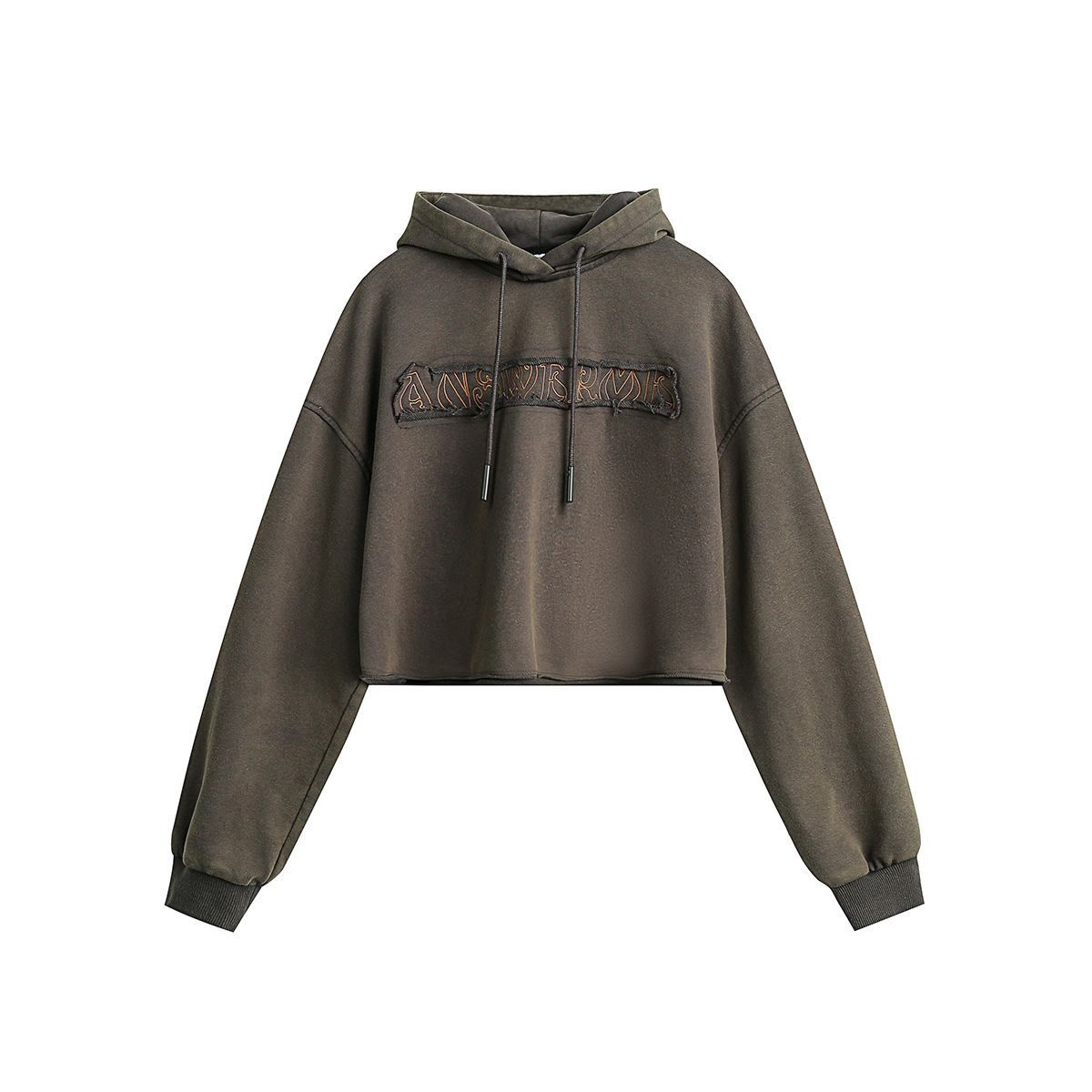 Retro Washed Hooded Sweatshirt Women's Niche Navel Short Jacket W275