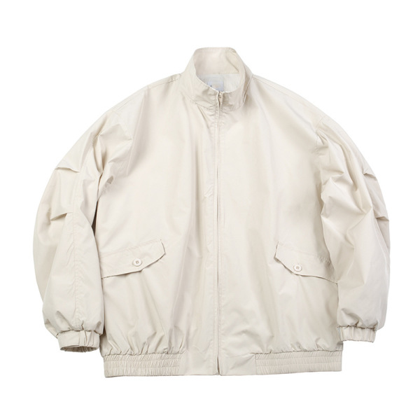 Retro Waterproof Jacket Men's Loose Stand Collar Jacket Thin NC018