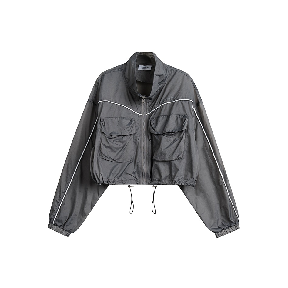 Stand collar jacket sun protection top women's short sports coat FS005