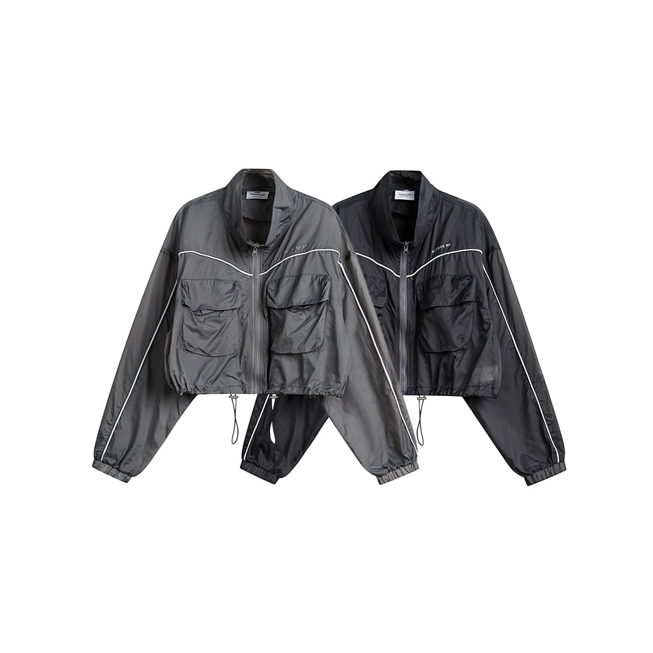 Stand collar jacket sun protection top women's short sports coat FS005