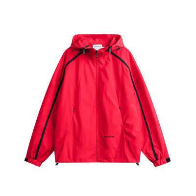 Trendy retro hooded sports jacket for men and women casual jacket jacket W260