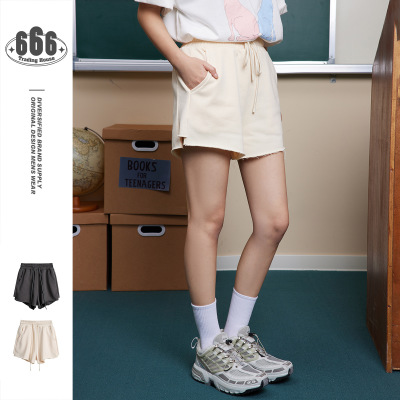 Campus style high waist shorts girls sports pants loose slim hot pants K355