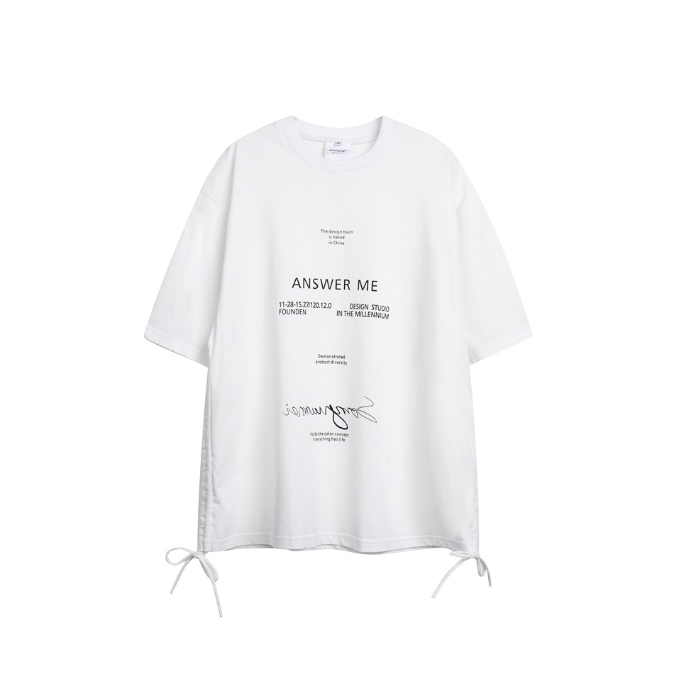 Campus style short-sleeved T-shirt men and women tube top T-shirt T203