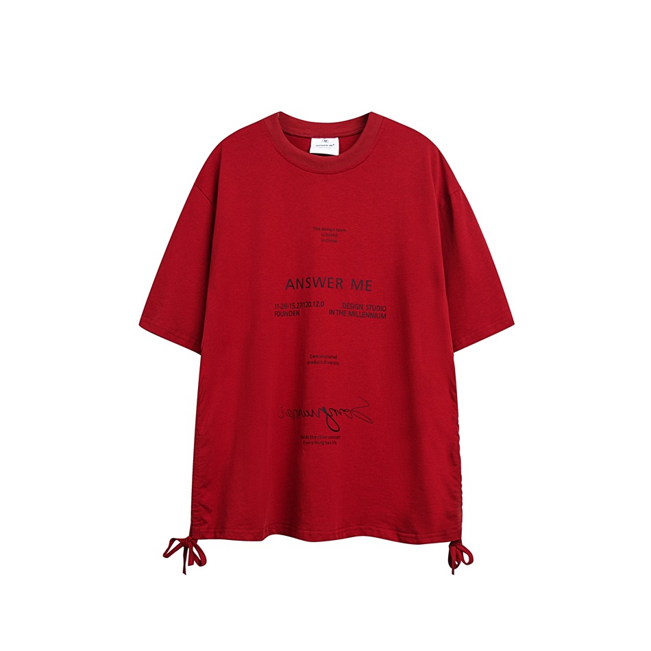 Campus style short-sleeved T-shirt men and women tube top T-shirt T203