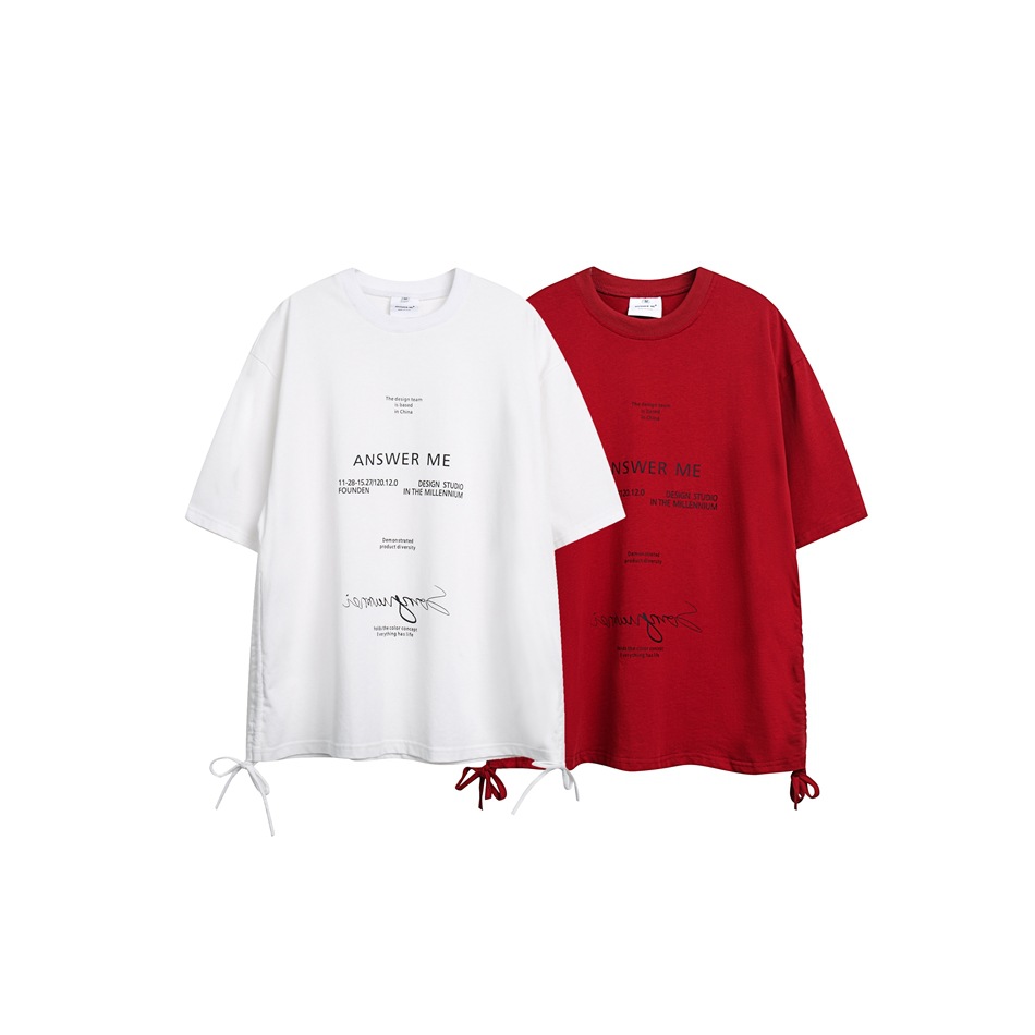 Campus style short-sleeved T-shirt men and women tube top T-shirt T203