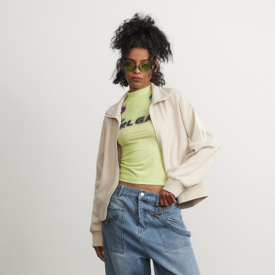 Coat Women's Loose Short Short Spice Girls Stand Collar Sports Coat W47