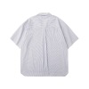 Cuban collar striped Shirt Boys loose splash ink printed short sleeve shirt RC17