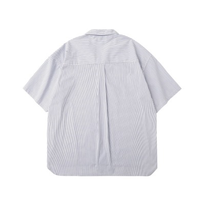 Cuban collar striped Shirt Boys loose splash ink printed short sleeve shirt RC17