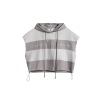 Girls short tops loose stitching butterfly embroidery hooded jacket T142