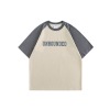 Preppy style Insert shoulder sleeve Short sleeve T-shirt Boys loose summer RT15