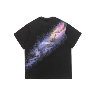 Raw Edge Washed Gradient Denim Shorts Men's Loose Summer Cropped Pants K27