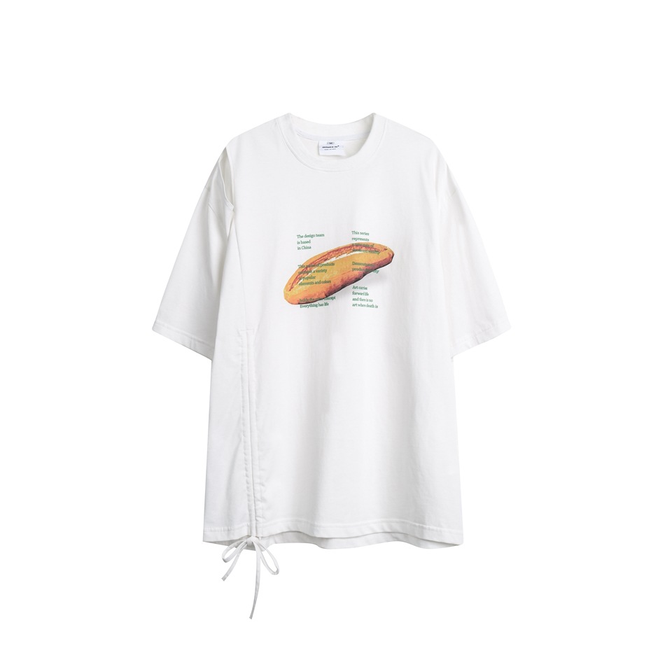 Short-sleeved women's T-shirt personality niche strapless T-shirt T137