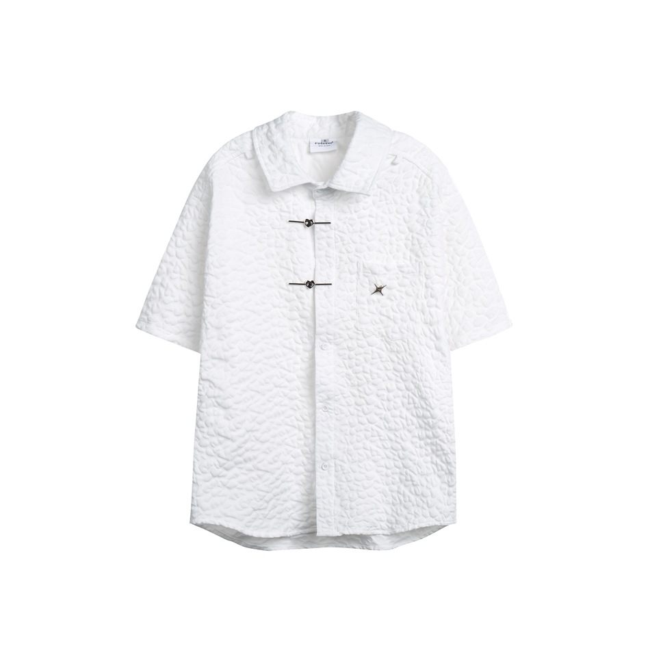 Trendy brand loose short-sleeved shirt men's and women's top lapel jacket CS67