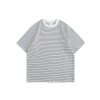 Trendy Striped Short Sleeve T-shirt artistic style loose summer T-shirt RT14