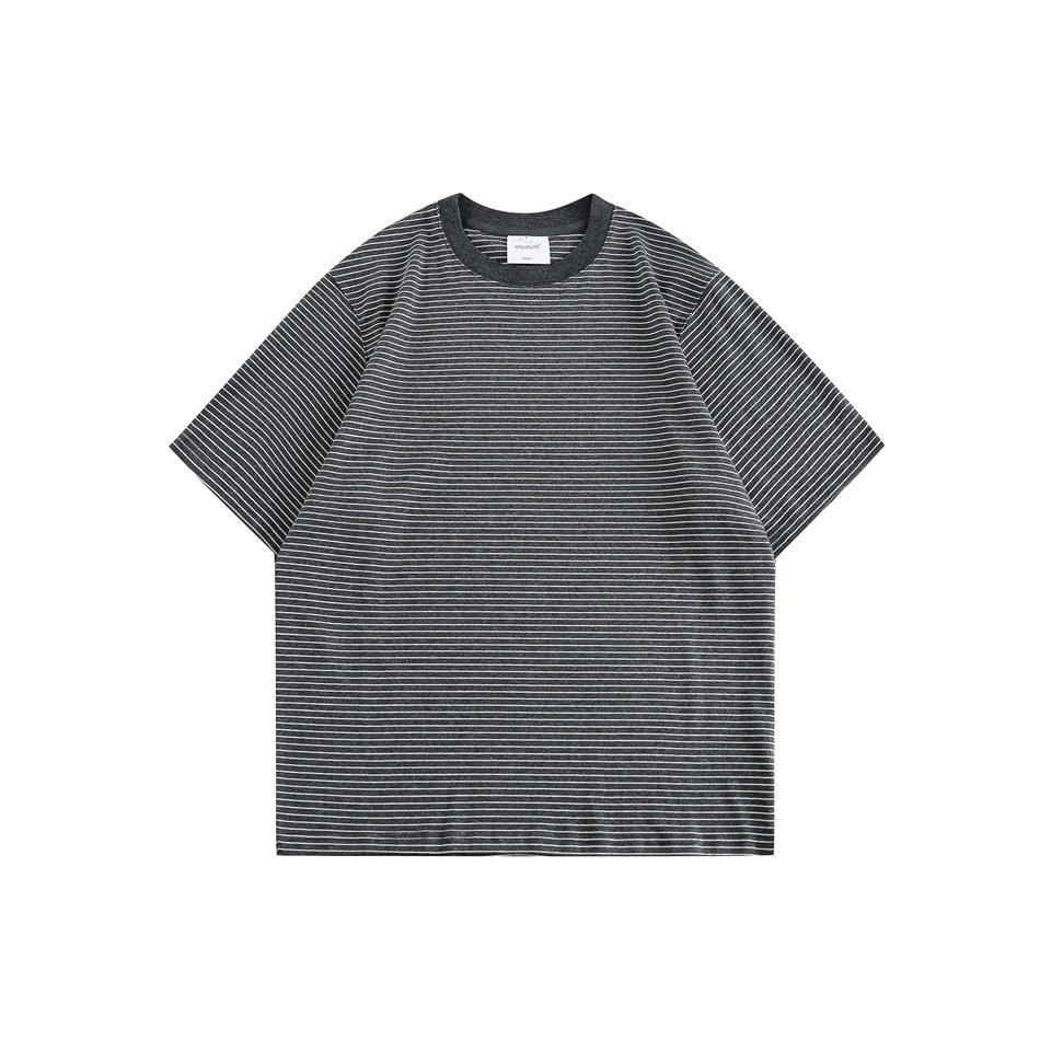 Trendy Striped Short Sleeve T-shirt artistic style loose summer T-shirt RT14