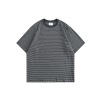 Trendy Striped Short Sleeve T-shirt artistic style loose summer T-shirt RT14
