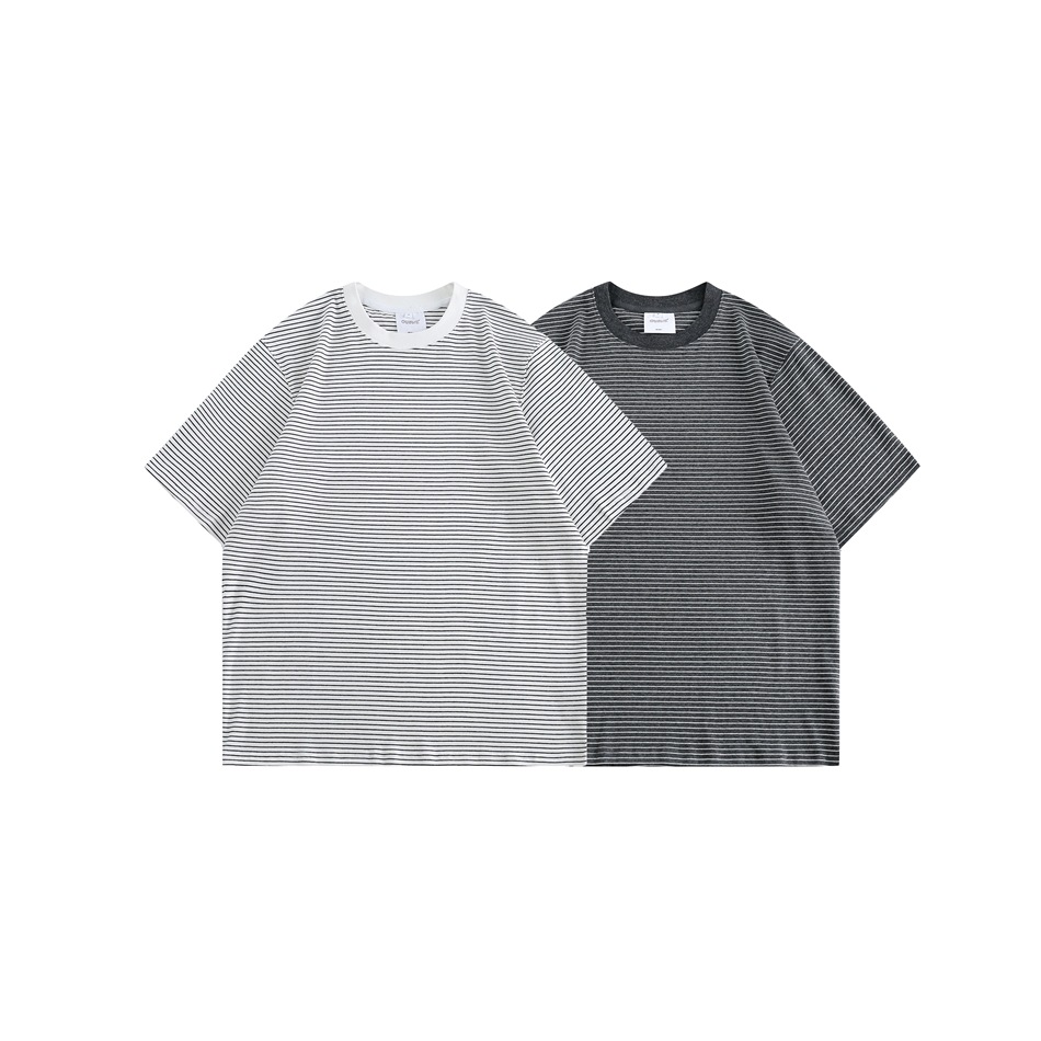 Trendy Striped Short Sleeve T-shirt artistic style loose summer T-shirt RT14