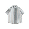 Vintage striped shirt men's loose niche tide brand short sleeve shirt thin RC37