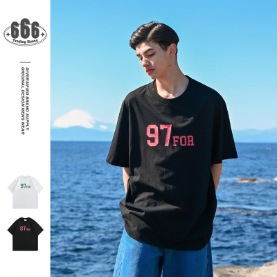 Printed Short Sleeve T-shirt Boys loose cotton summer T-shirt RT13