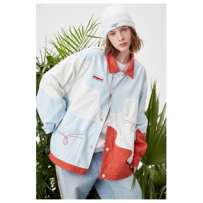 Casual jacket for men and women, designed lapel jacket for couples W0186