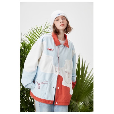 Casual jacket for men and women, designed lapel jacket for couples W0186