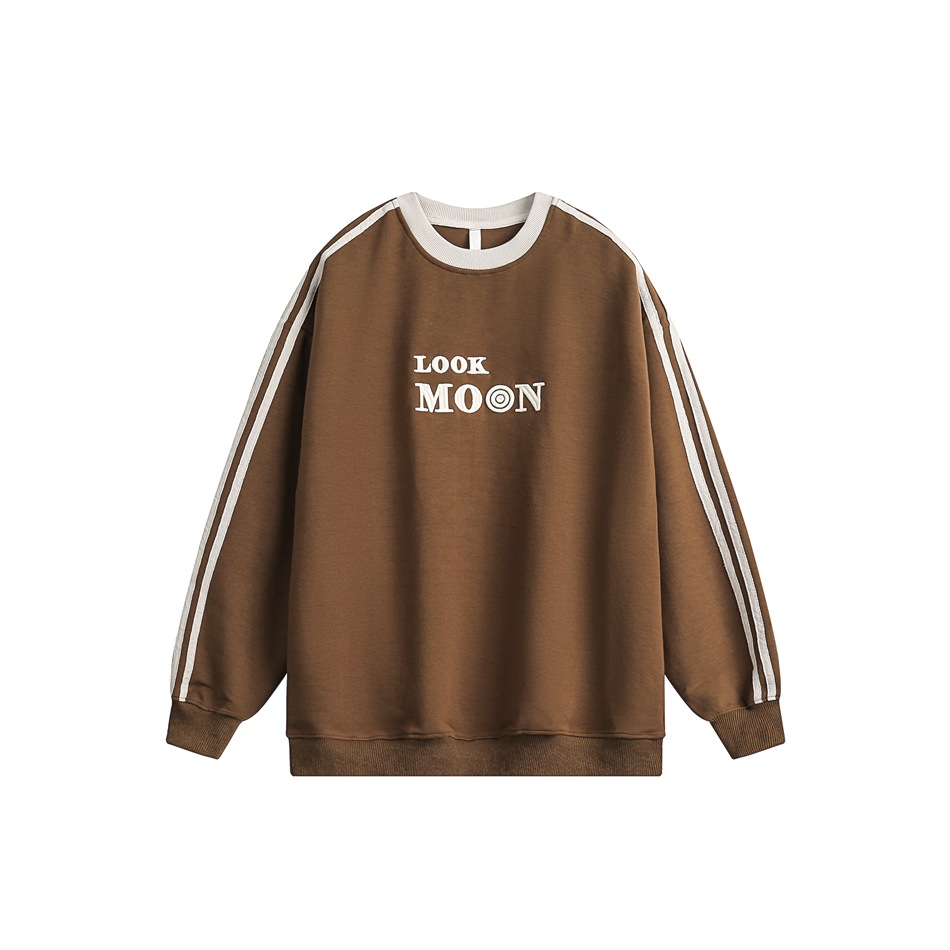 Casual top pullover round neck sweatshirt for men and women, same style W336