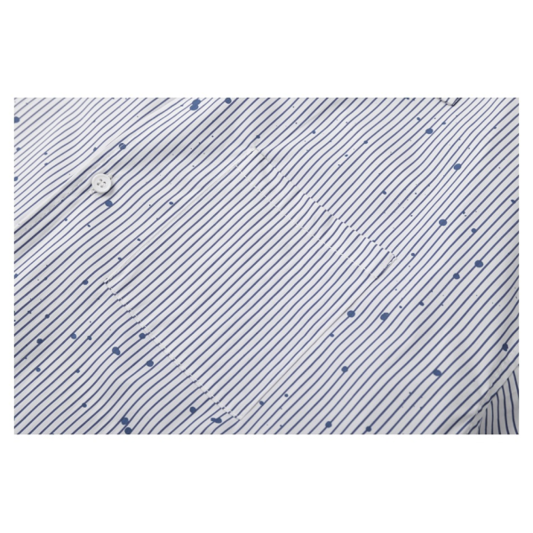 Cuban collar striped Shirt Boys loose splash ink printed short sleeve shirt RC17