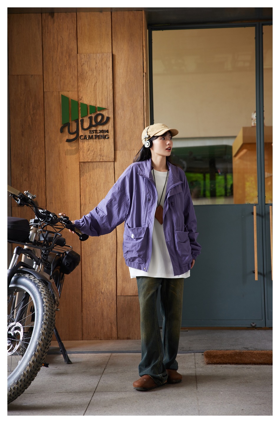 Jacket Stand Collar Jacket Couple Tops for Men and Women W364