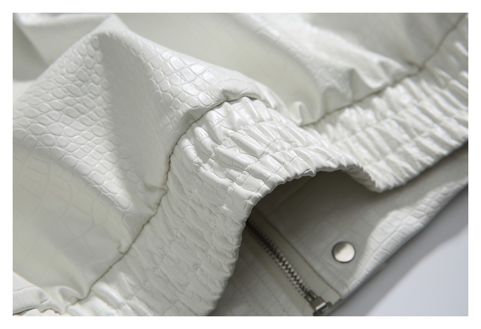 Lapel PU jacket for men and women, spring and autumn jacket ST2741