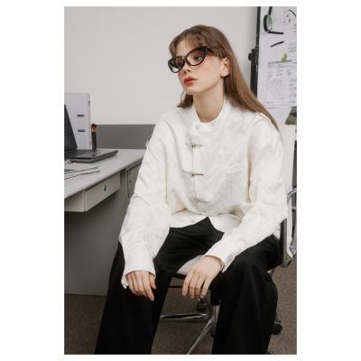 Loose long-sleeved shirt Chinese shirt jacket CS82