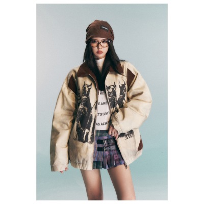 Loose winter cotton coat for men and women, same style couple jacket MY169
