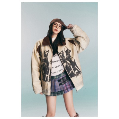 Loose winter cotton coat for men and women, same style couple jacket MY169