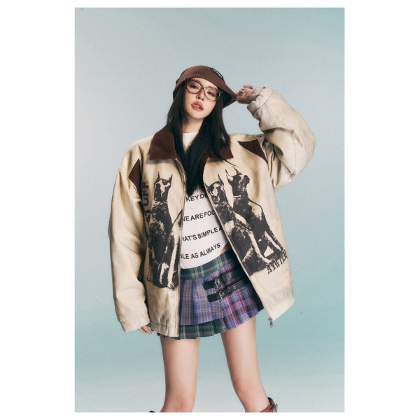 Loose winter cotton coat for men and women, same style couple jacket MY169