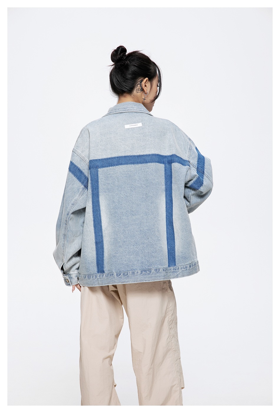 Men's and women's loose denim jacket ST2745