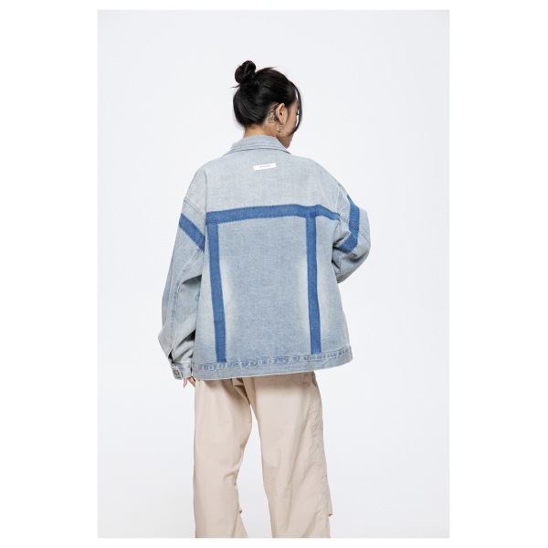 Men's and women's loose denim jacket ST2745