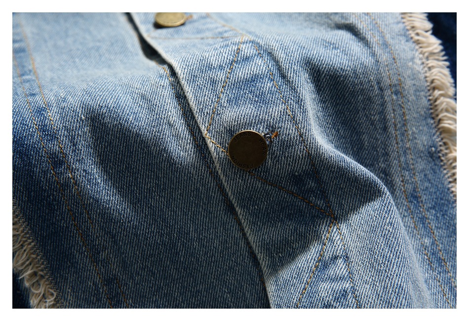 Men's and women's loose denim jacket ST2745