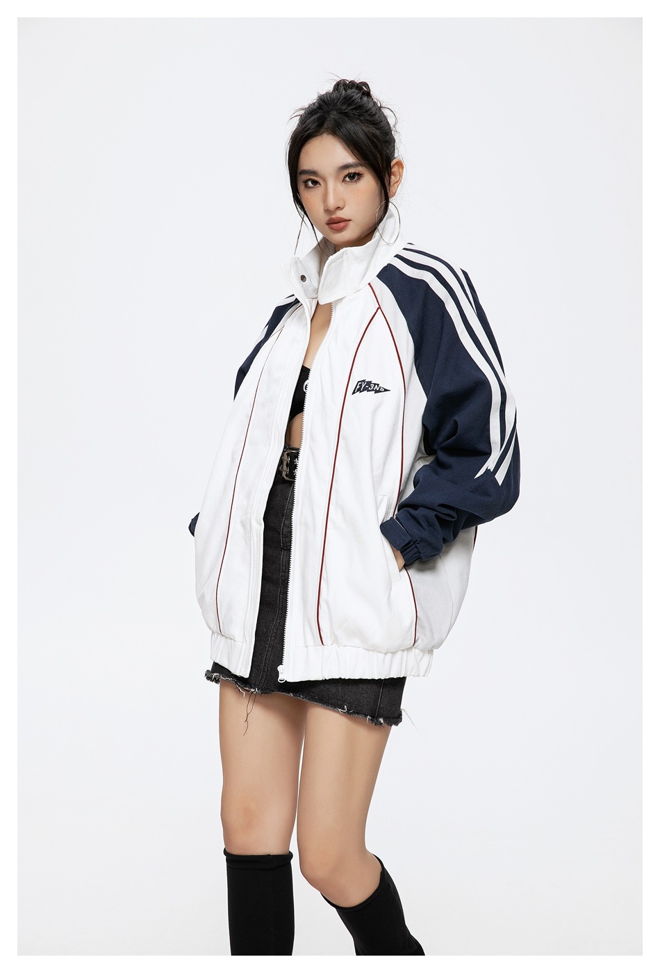 Men's and Women's Sports Jackets Stand Collar Jackets Spring and Autumn ST2608