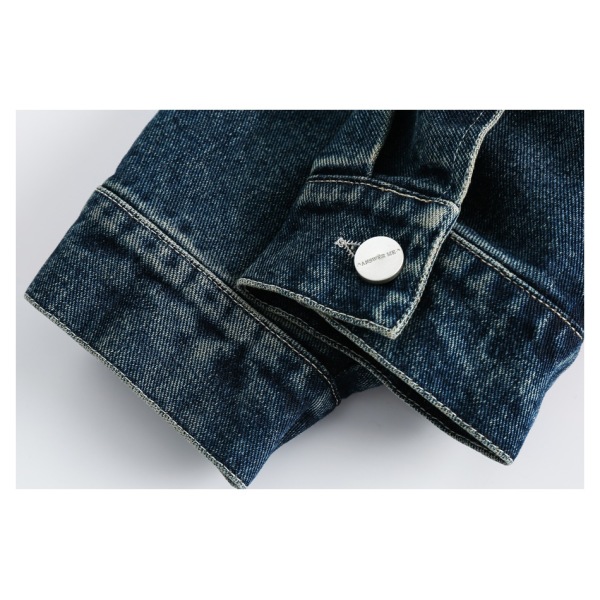 Niche spliced lapel denim jacket for men and women with design sense jacket W13