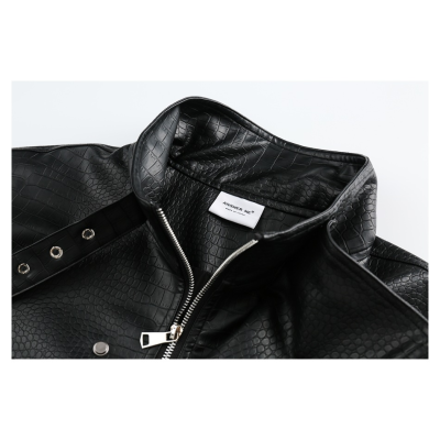 Retro PU leather men's and women's casual motorcycle suit W251