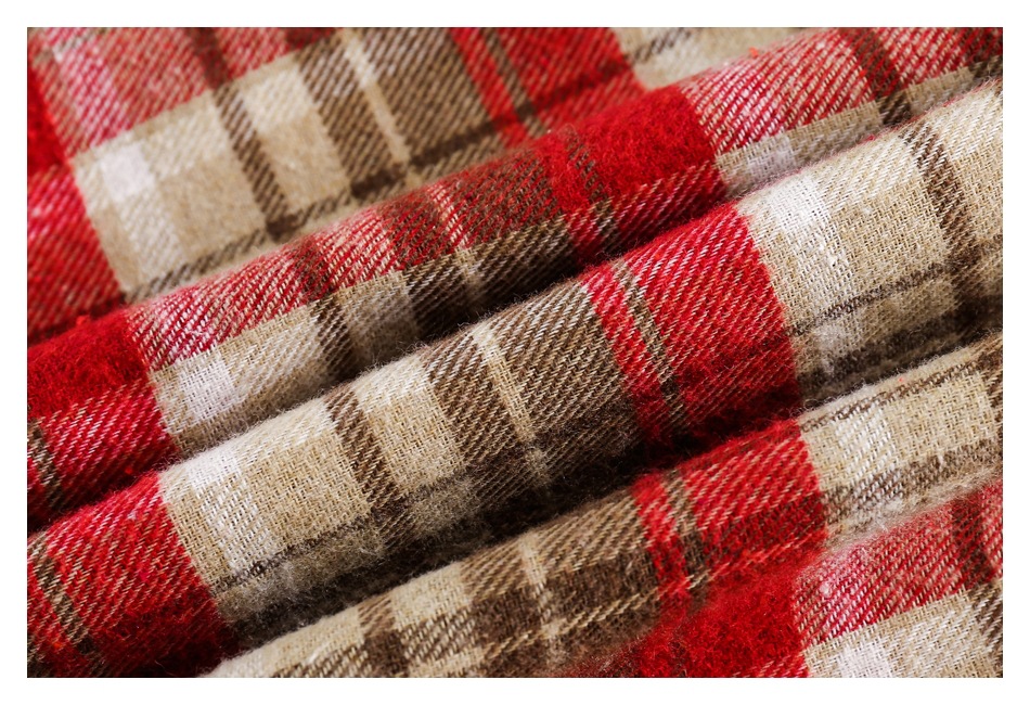 Spring and Autumn Couple's Loose Long Sleeve Flannel Shirt CS83