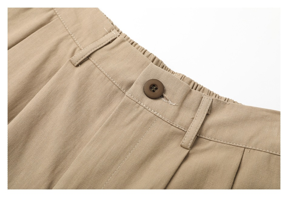 Summer Cargo Shorts Men's pleated cotton loose casual nickel pants RK06