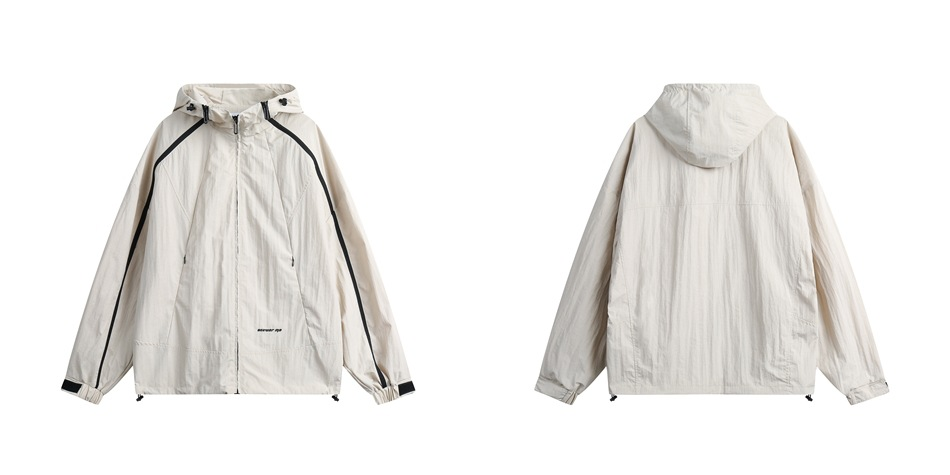 Trendy retro hooded sports jacket for men and women casual jacket jacket W260