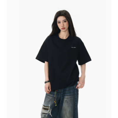 Campus style short-sleeved T-shirt men and women tube top T-shirt T203